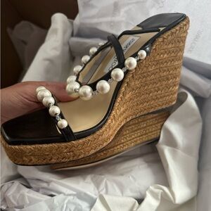 NWT Jimmy Choo Amatuss Wedge Sandals size 7.5